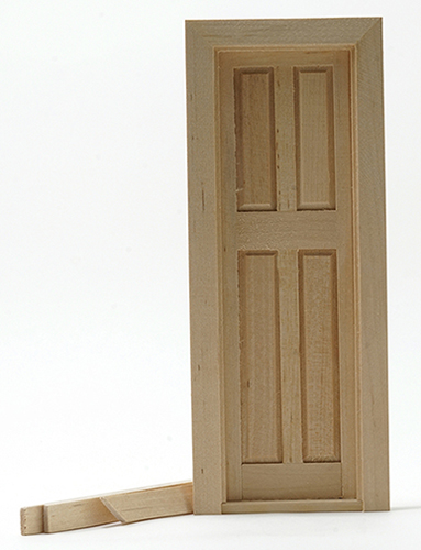 Dollhouse Miniature Narrow Inside Door with Trim